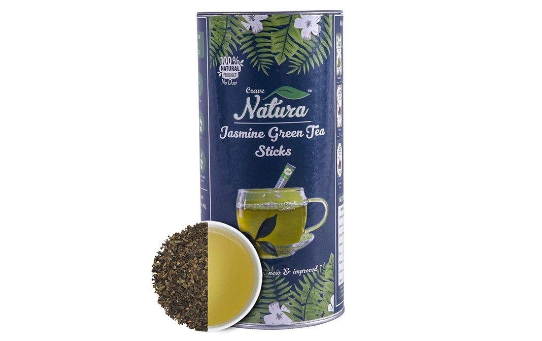 Crave Natura jasmine Green Tea Sticks    Container  40 grams